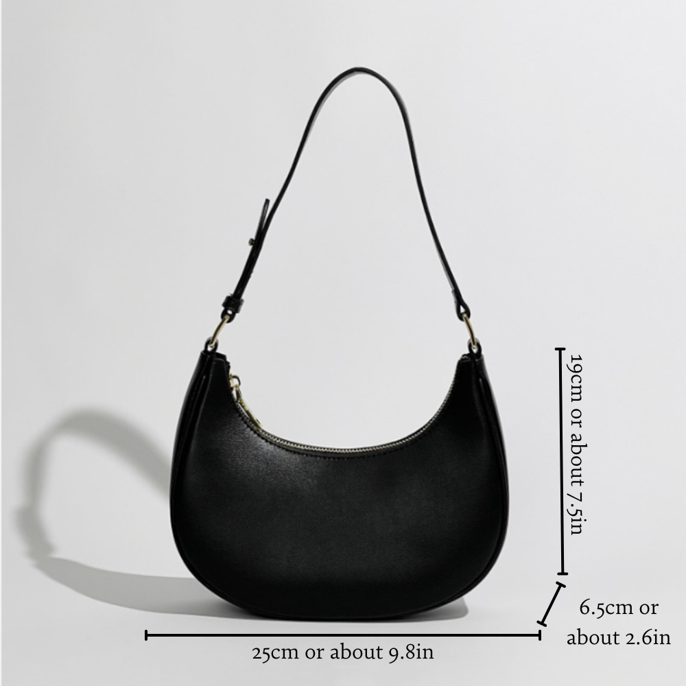 Bolso de hombro en forma de luna creciente