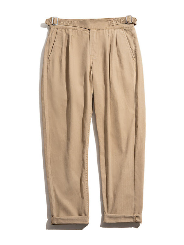 Pantalón Gurkha Recto Casual Estilo Vintage Hombre