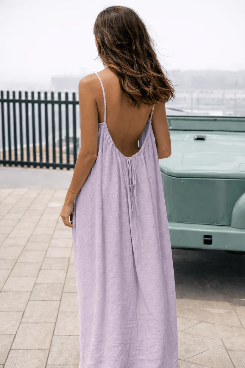 Vestido largo sin espalda
