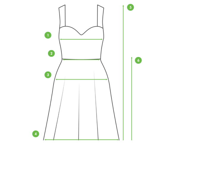 Guía de medidas vestido