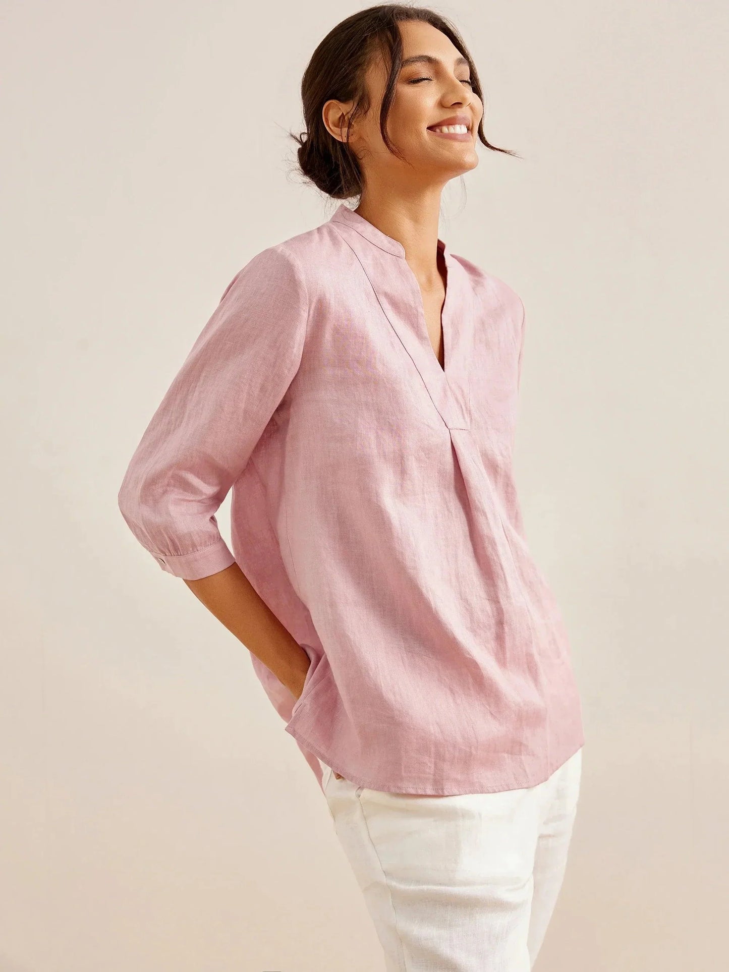 Camisa de vestir de lino 100% JOANNA