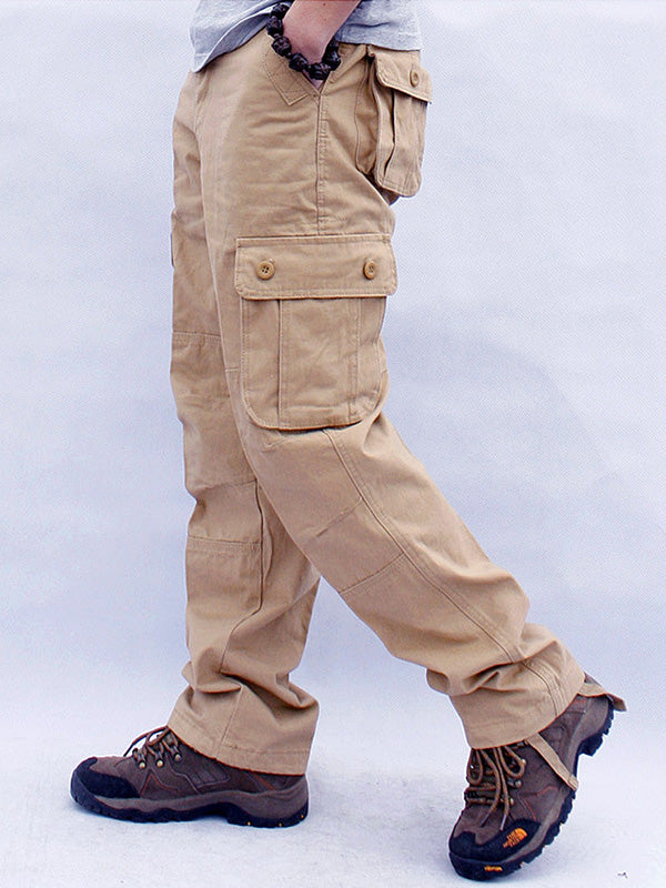 Pantalón Cargo Recto 6 Bolsillos Hombre
