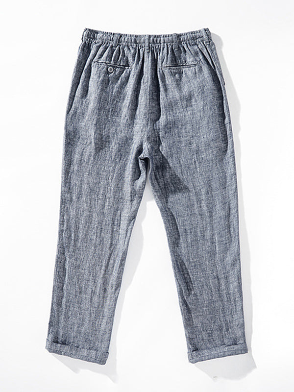 Pantalón de Lino 100% con Cordón Hombre