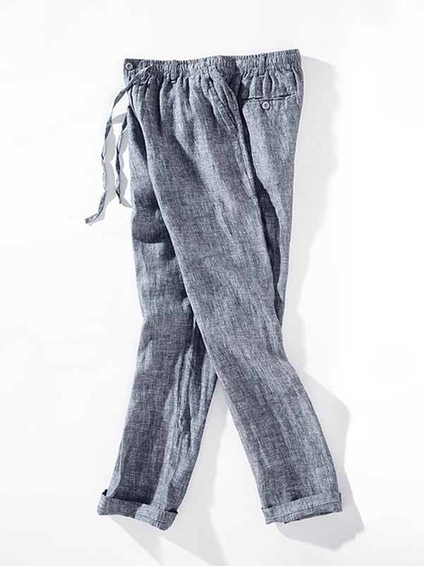 Pantalón de Lino 100% con Cordón Hombre
