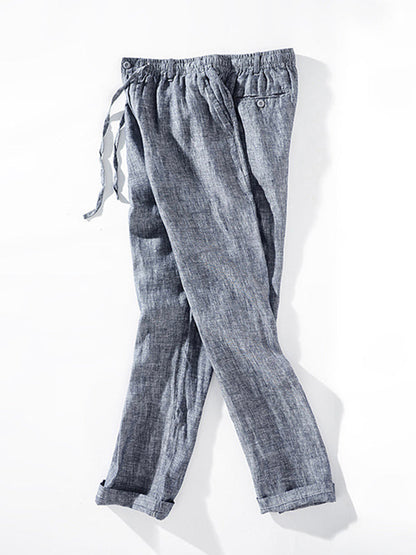 Pantalón de Lino 100% con Cordón Hombre