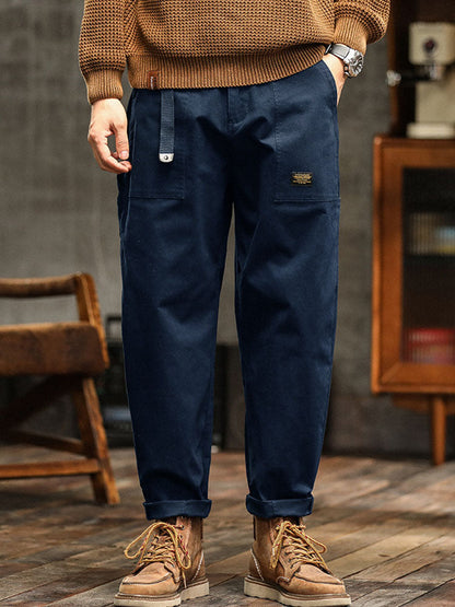 Pantalón Cargo Utilitario Estilo Vintage Hombre