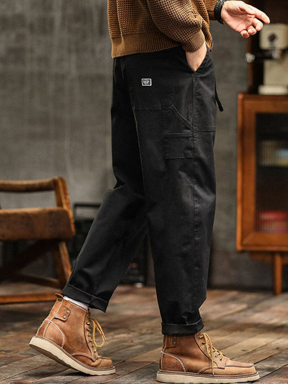 Pantalón Cargo Utilitario Estilo Vintage Hombre