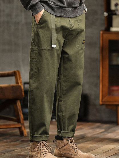 Pantalón Cargo Utilitario Estilo Vintage Hombre