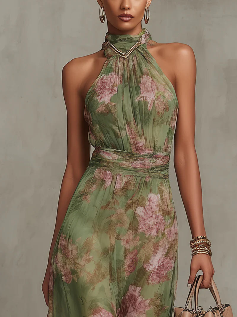 Elegante vestido floral de verano