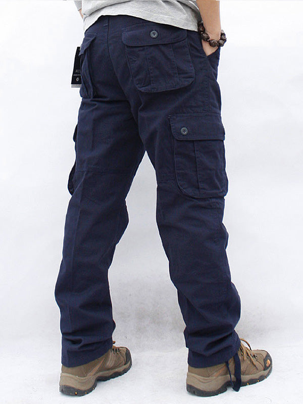 Pantalón Cargo Recto 6 Bolsillos Hombre
