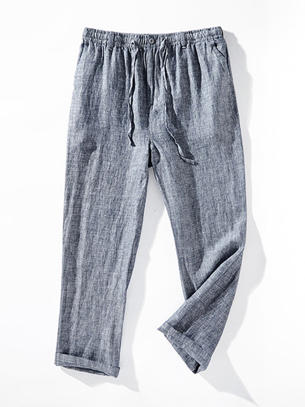 Pantalón de Lino 100% con Cordón Hombre