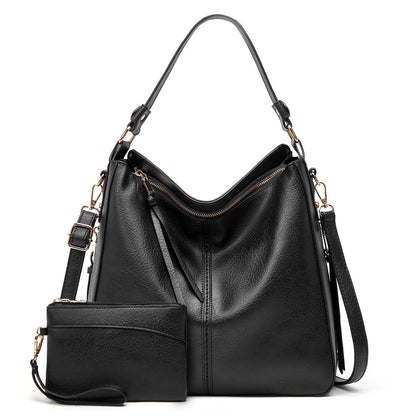 Bolso Hobo de Cuero Antirrobo + Cartera de Bolsillo GRATIS