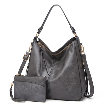 Bolso Hobo de Cuero Antirrobo + Cartera de Bolsillo GRATIS