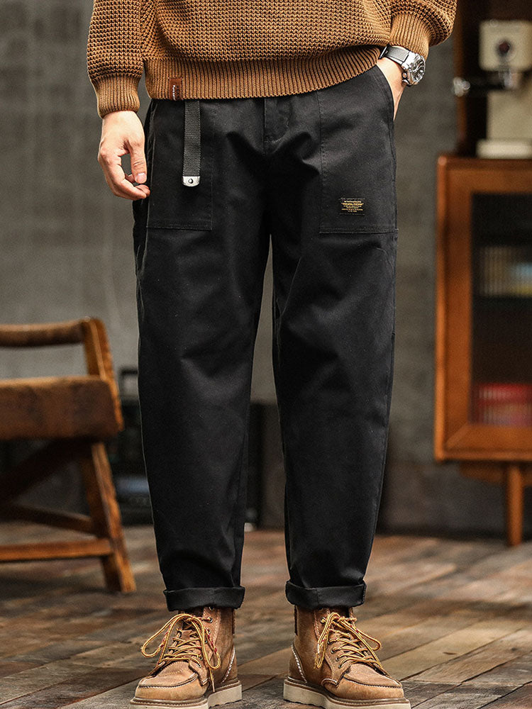 Pantalón Cargo Utilitario Estilo Vintage Hombre
