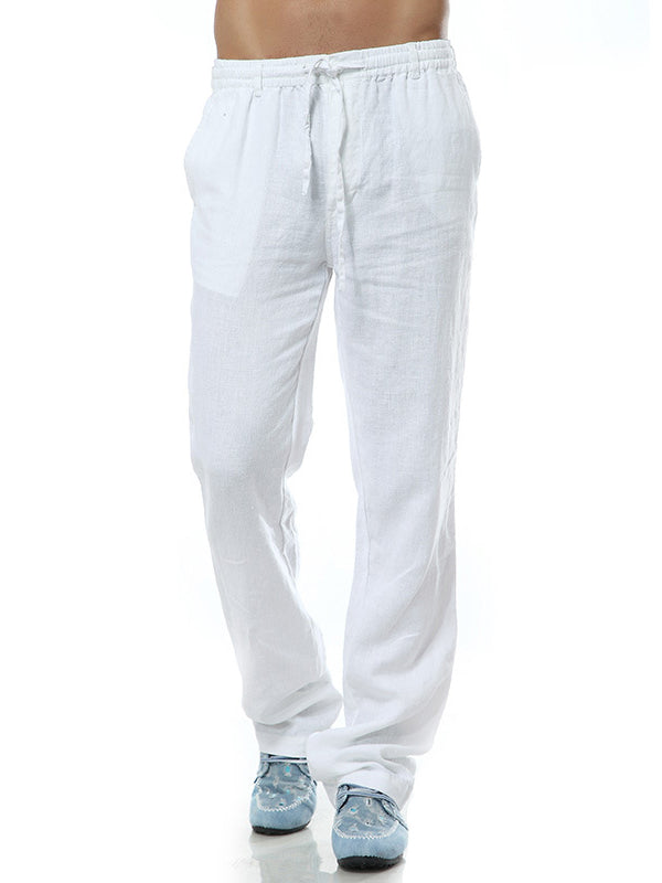Pantalón Casual Holgado de Lino 100% Hombre