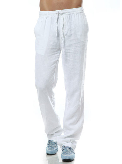 Pantalón Casual Holgado de Lino 100% Hombre