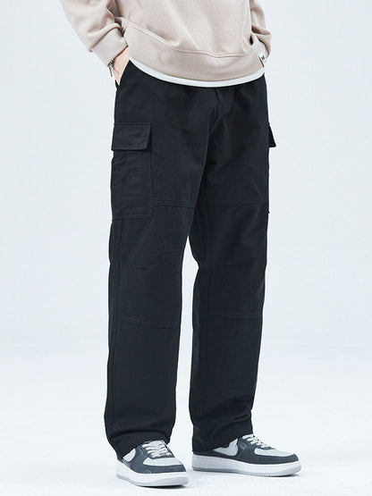 Pantalón Cargo Holgado de Algodón Hombre
