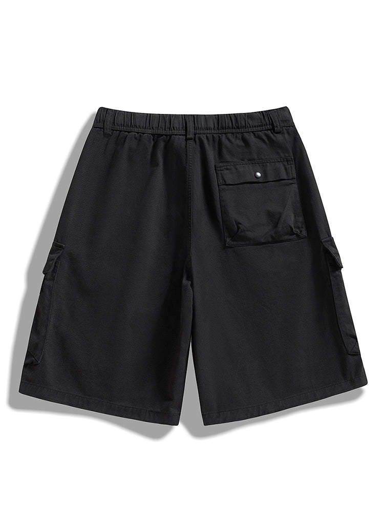 Shorts Cargo de Sarga con Cinturón Hombre