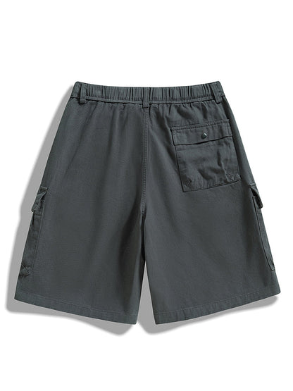 Shorts Cargo de Sarga con Cinturón Hombre