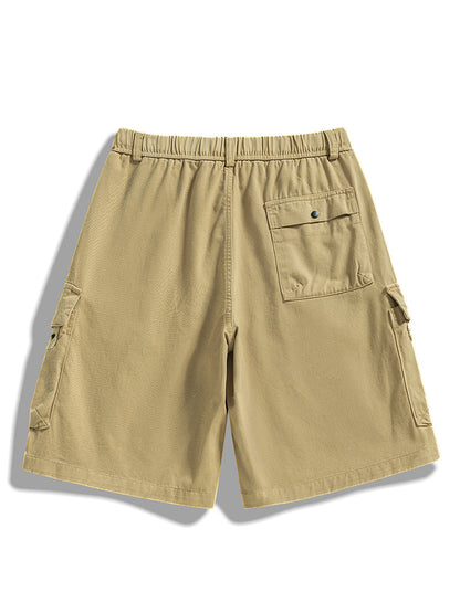 Shorts Cargo de Sarga con Cinturón Hombre