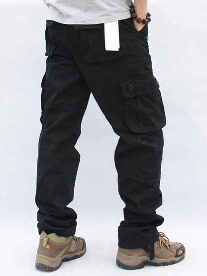 Pantalón Cargo Recto 6 Bolsillos Hombre