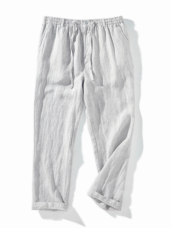 Pantalón de Lino 100% con Cordón Hombre