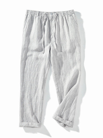 Pantalón de Lino 100% con Cordón Hombre
