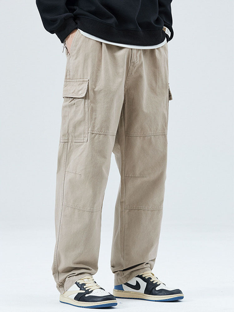 Pantalón Cargo Holgado de Algodón Hombre