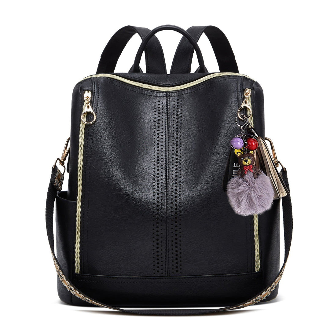 Mochila convertible 2 en 1 de cuero de lujo con estuche gratis