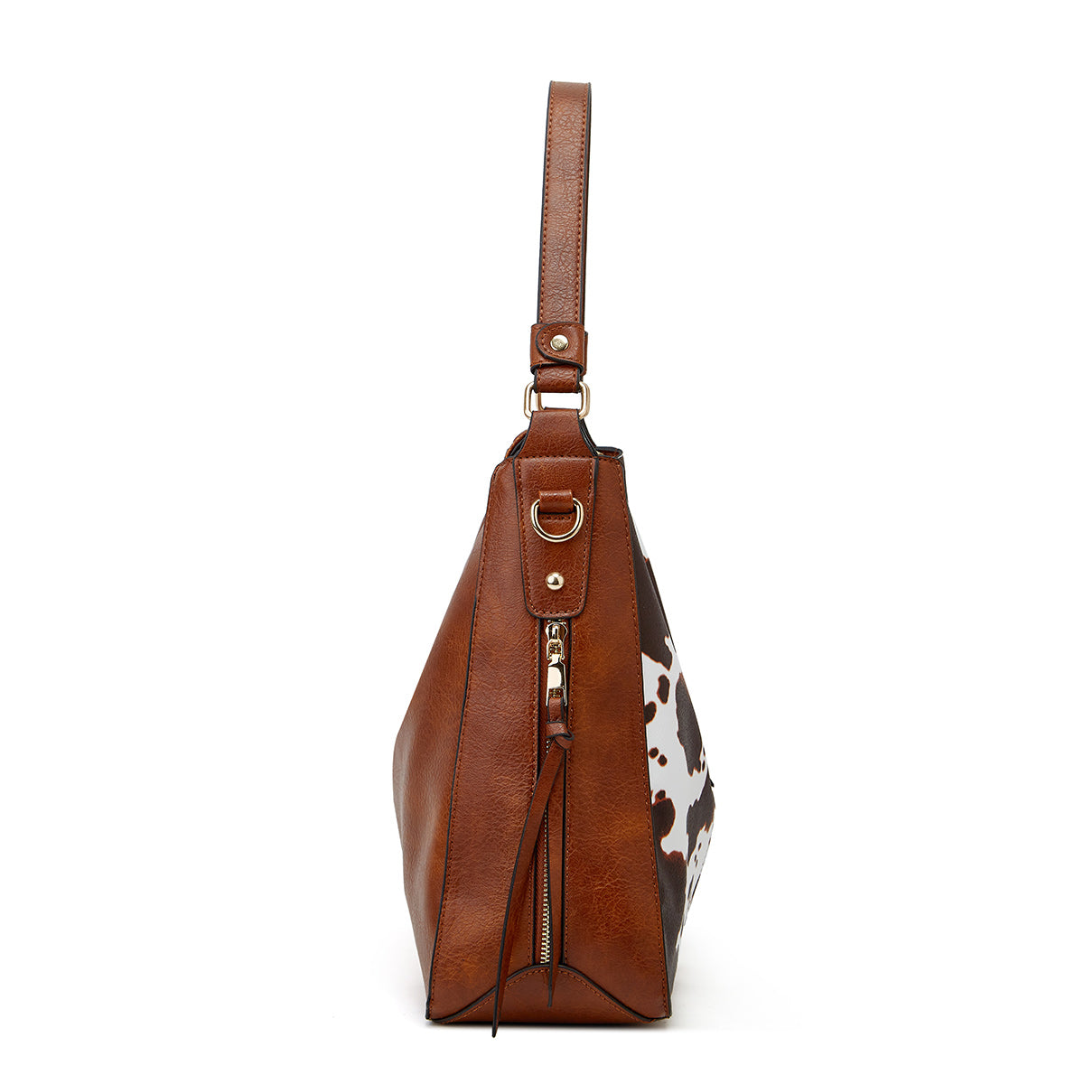 Conjunto de 3 bolsos hobo de cuero de lujo con estampado