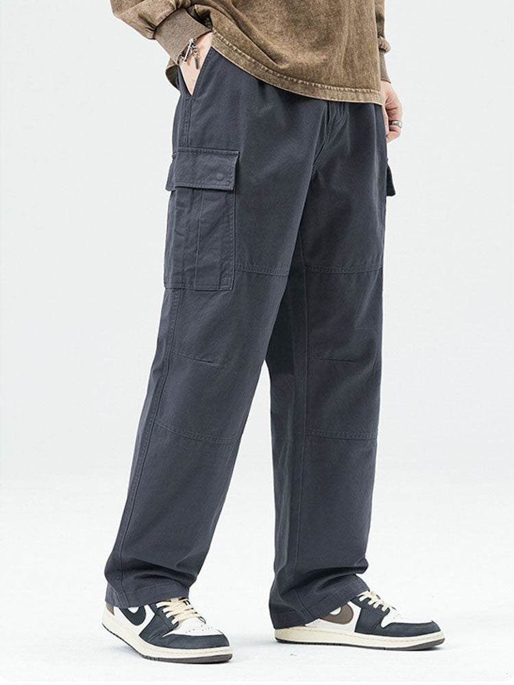 Pantalón Cargo Holgado de Algodón Hombre