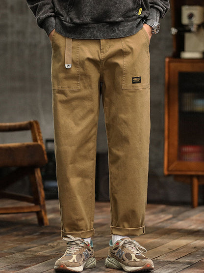 Pantalón Cargo Utilitario Estilo Vintage Hombre