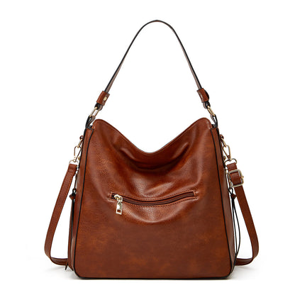 Conjunto de 3 bolsos hobo de cuero de lujo con estampado