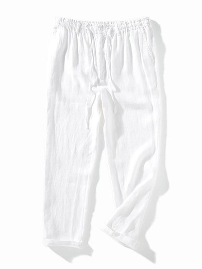 Pantalón de Lino 100% con Cordón Hombre