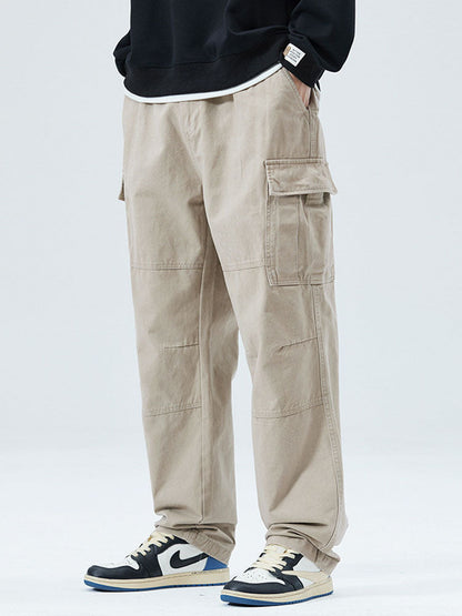 Pantalón Cargo Holgado de Algodón Hombre
