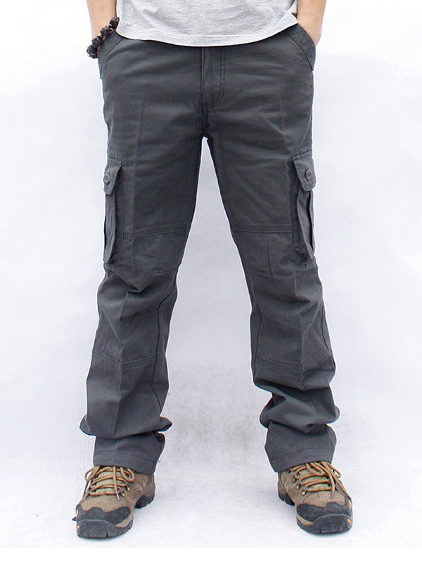 Pantalón Cargo Recto 6 Bolsillos Hombre