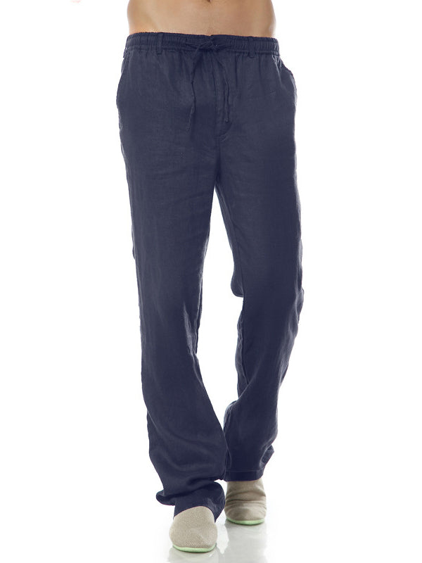 Pantalón Casual Holgado de Lino 100% Hombre
