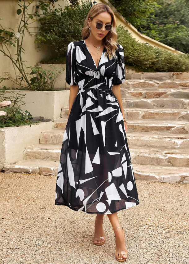 Estela | Vestido midi floral favorecedor