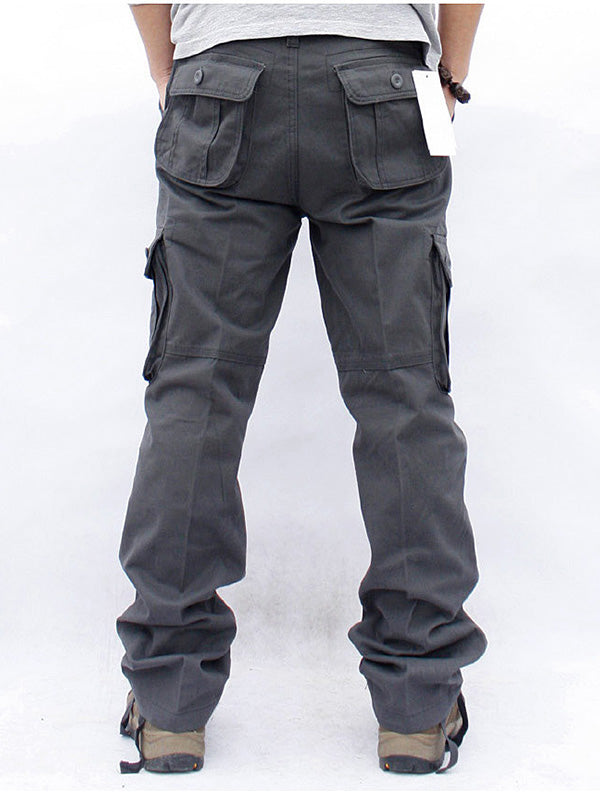 Pantalón Cargo Recto 6 Bolsillos Hombre