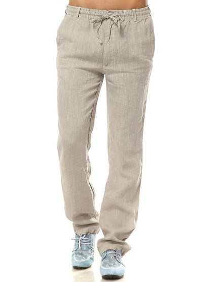 Pantalón Casual Holgado de Lino 100% Hombre