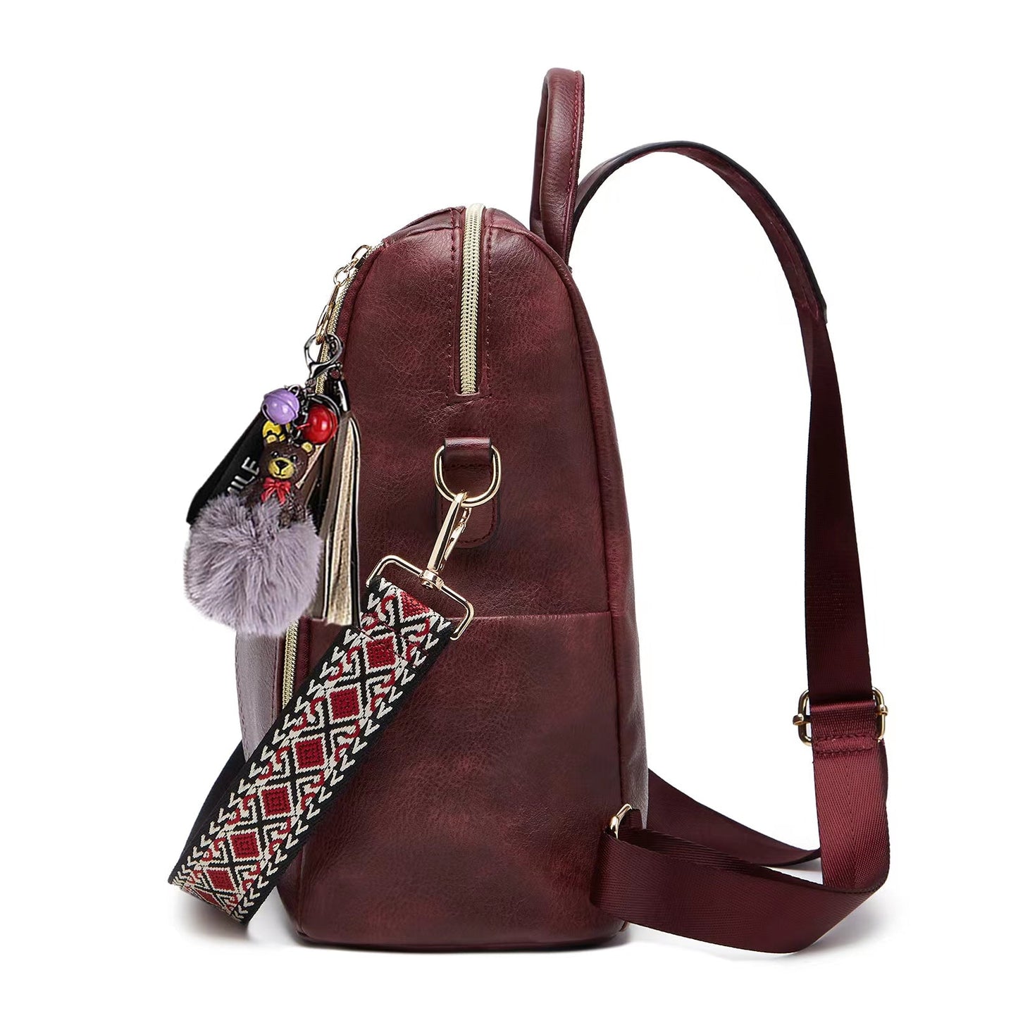 Mochila convertible 2 en 1 de cuero de lujo con estuche gratis