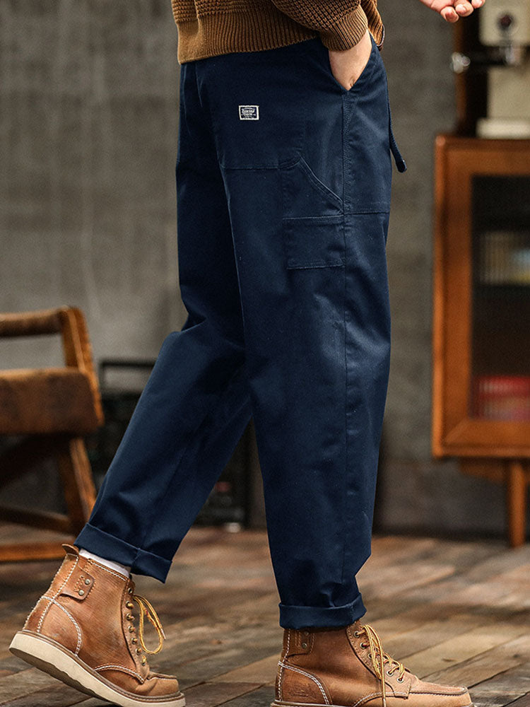 Pantalón Cargo Utilitario Estilo Vintage Hombre