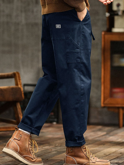Pantalón Cargo Utilitario Estilo Vintage Hombre