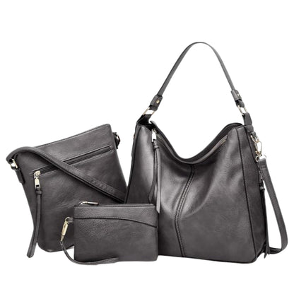 Conjunto de 3 bolsos hobo de cuero