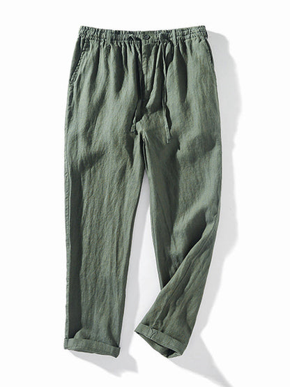 Pantalón de Lino 100% con Cordón Hombre