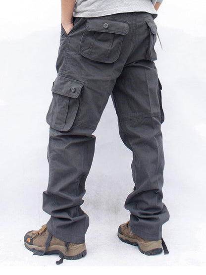Pantalón Cargo Recto 6 Bolsillos Hombre