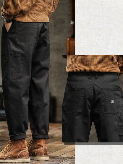 Pantalón Cargo Utilitario Estilo Vintage Hombre