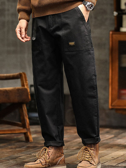 Pantalón Cargo Utilitario Estilo Vintage Hombre
