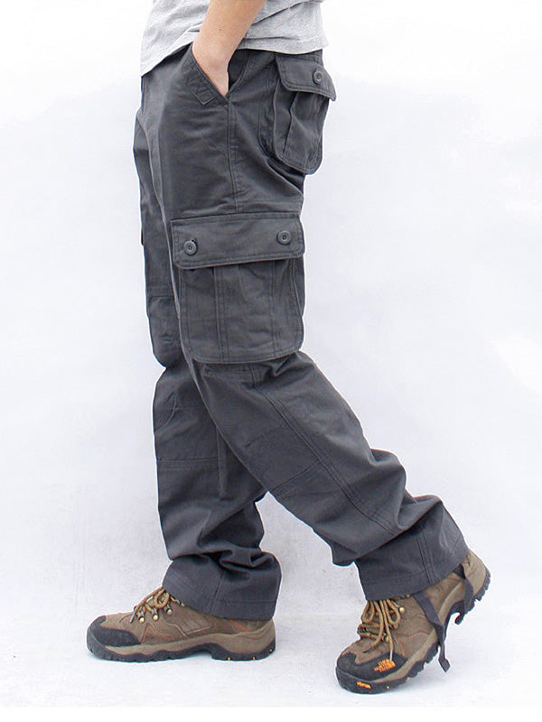Pantalón Cargo Recto 6 Bolsillos Hombre