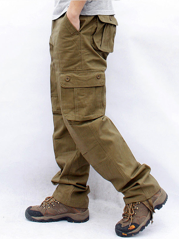 Pantalón Cargo Recto 6 Bolsillos Hombre